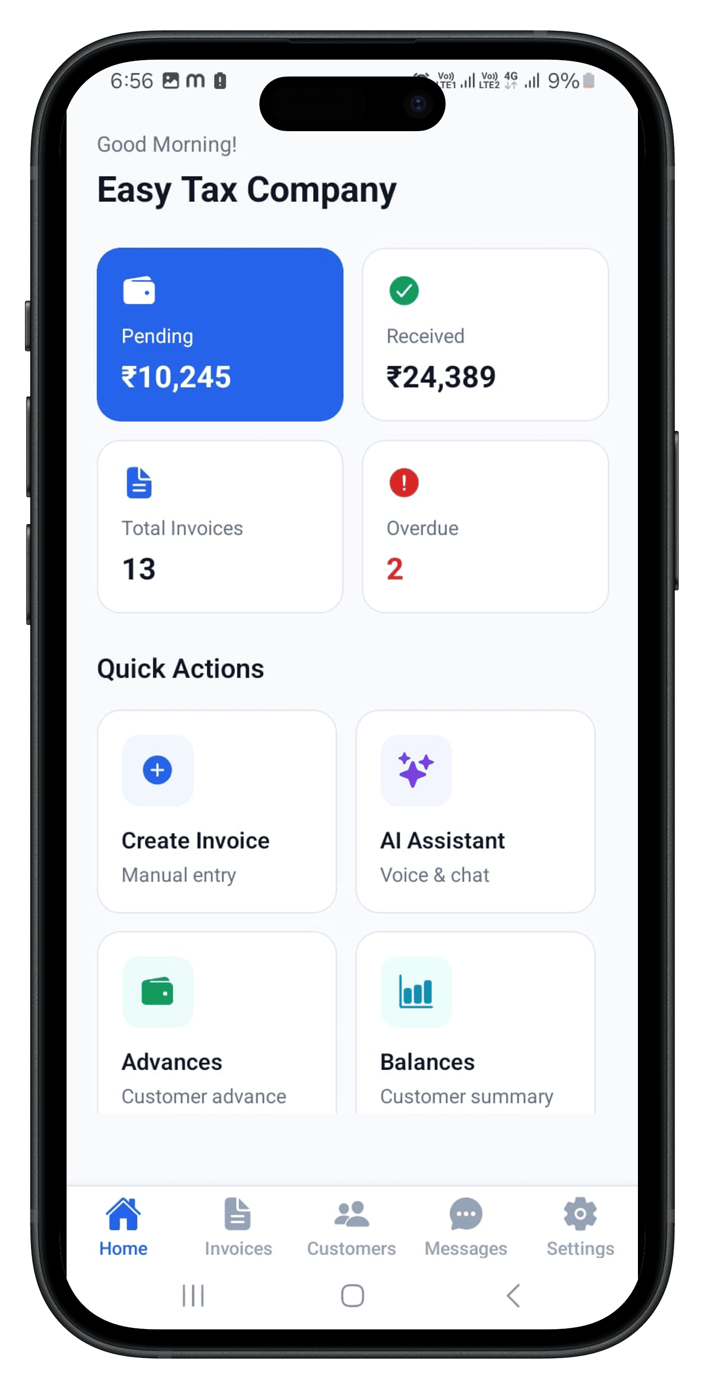 BillDeskia mobile app screenshots